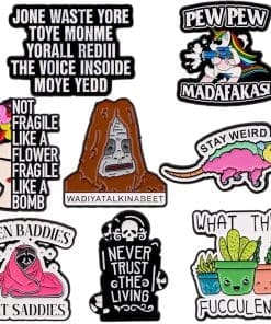 Alternative view of Song Meme 'Jone Waste Yore Toye Monme Yorall Rediii The Voice Insoide Moye Yedd' Enamel Pin