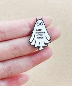 Alternative view of Ghost ‘A Lot Going on at the Moment’ Enamel Pin