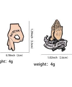 Religious 'Power of Prayer' Enamel Pin - Image 3