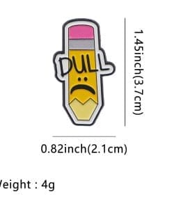 Alternative view of Pencil 'Dull Face' Enamel Pin