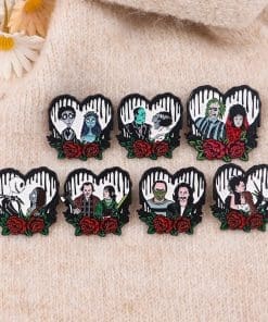 Alternative view of Horror Couple 'Victor and Emily | Rose Heart' Enamel Pin