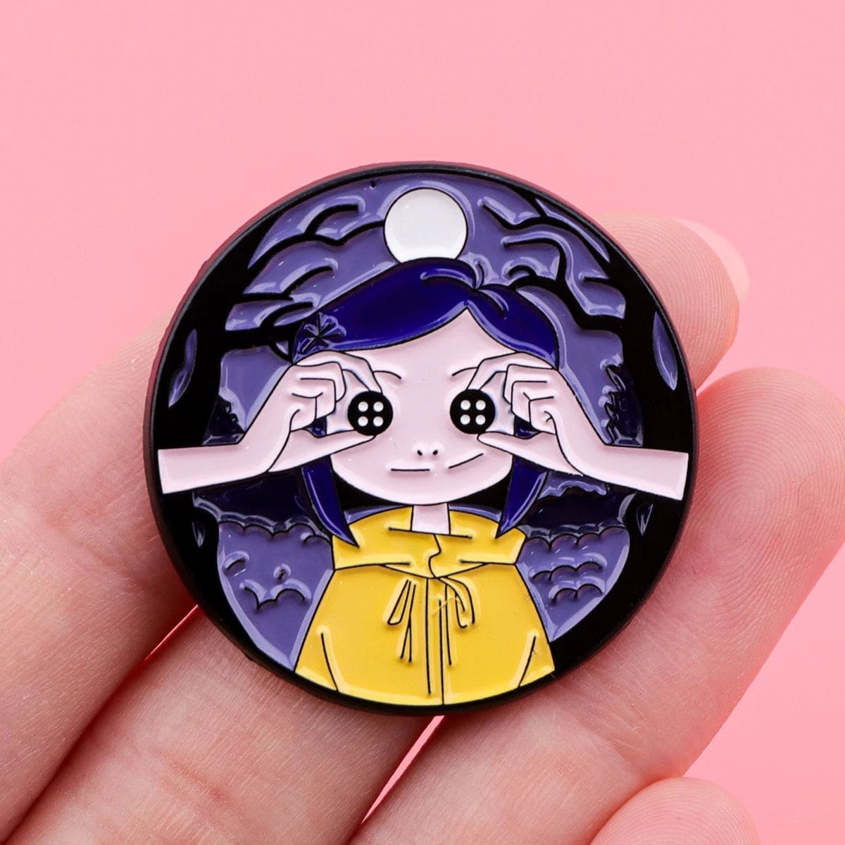 Coraline ‘Coraline Jones | Open Your Eyes’ Enamel Pin - Image 3