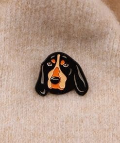 Alternative view of Pet Dog 'Bluetick Coonhound' Enamel Pin