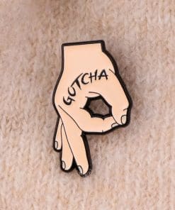 Alternative view of Okay 'Gotcha' Enamel Pin