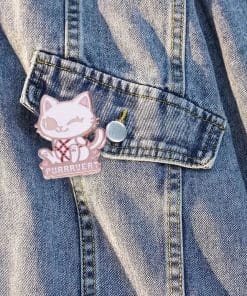 Alternative view of Cat 'Purrrvert' Enamel Pin
