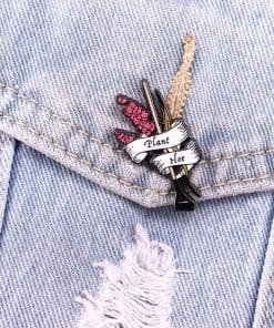 Alternative view of Plant hoe Enamel Pin