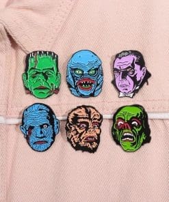 Alternative view of Thriller Night 'Frankenstein Head' Enamel Pin