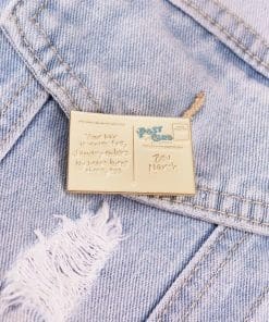 Alternative view of It 'Bev Marsh Postcard | Your hair is winter fire' Enamel Pin