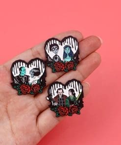 Alternative view of Horror Couple 'Jack and Wendy | Rose Heart' Enamel Pin