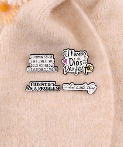 Alternative view of I Identify As A Problem Enamel Pin