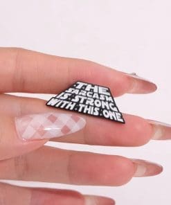Alternative view of The Sarcasm Is Strong With This One Enamel Pin