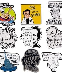 Alternative view of Edgar Allan Poe 'I Became Insane, With Long Intervals of Horrible Sanity' Enamel Pin