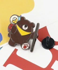 Alternative view of Traveler Bear Enamel Pin