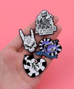 Alternative view of Beetlejuice ‘Sandworm | Snake Heart’ Enamel Pin