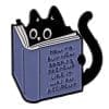 Cat Reader 'How To Buy New Books & Pretend Like It Was An Accident' Enamel Pin