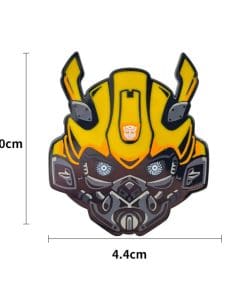 Alternative view of Transformers 'Bumblebee Head' Enamel Pin
