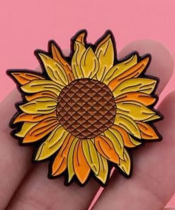 Alternative view of Brilliant Sunflower Enamel Pin