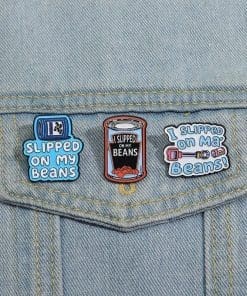 Alternative view of Bluey 'I Slipped On My Beans' Enamel Pin