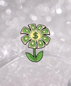 Alternative view of Money Flower 'Daisy Dollar' Enamel Pin
