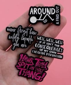 Alternative view of Around and Find Out Enamel Pin