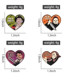 Horror Heart 'Don't Cut My Heart To Pieces Leatherface' Enamel Pin - Image 5
