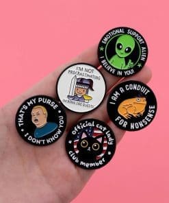 Alternative view of Funny Frog 'A Am Conduit For Nonsense Enamel Pin