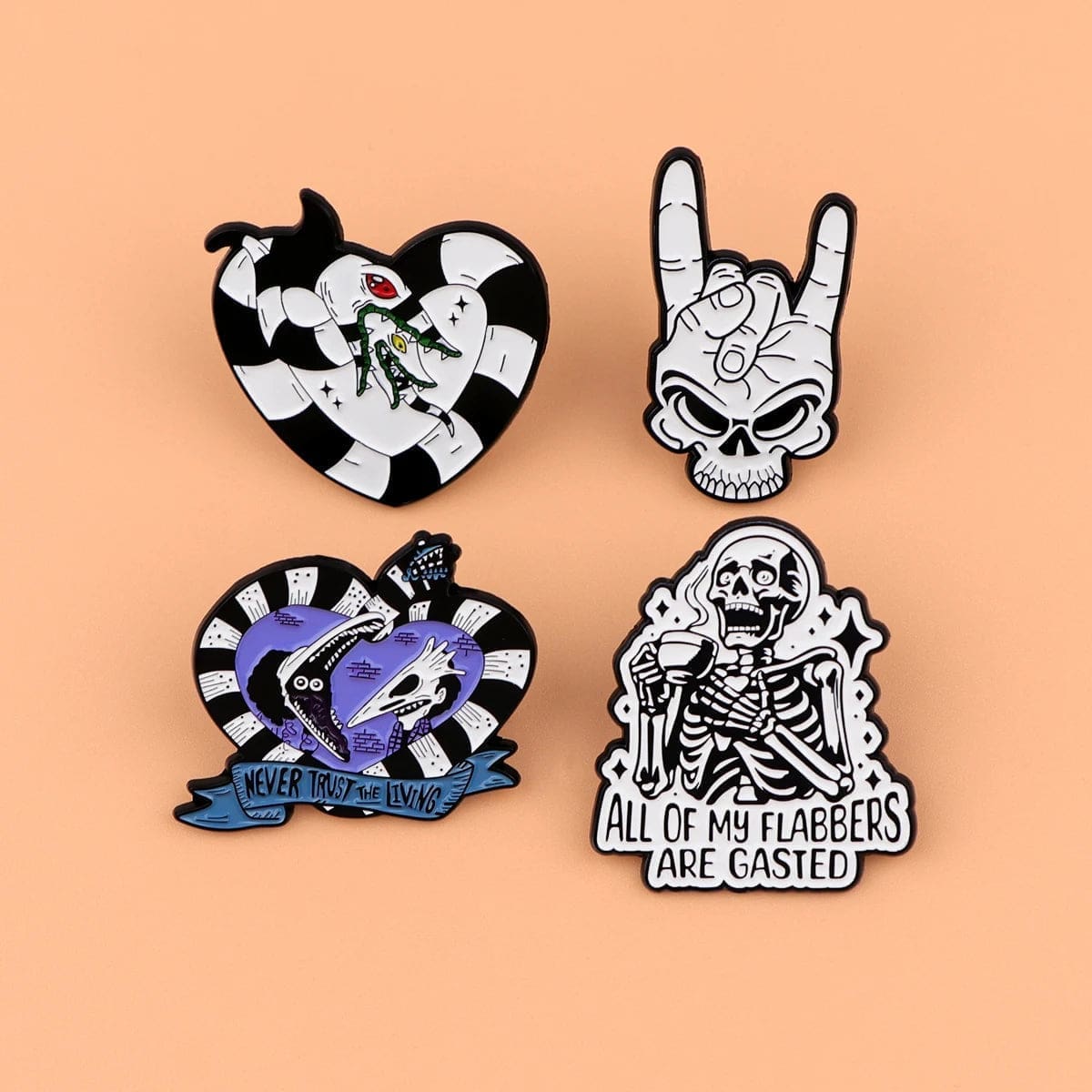 Coffee Lover 'All of My Flabbers Are Gasted' Enamel Pin - Image 3