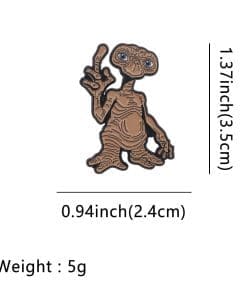 Alien 'Thinker' Enamel Pin - Image 4