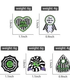 Alternative view of Beetlejuice 'Spider Web | Creepy But Lovable' Enamel Pin