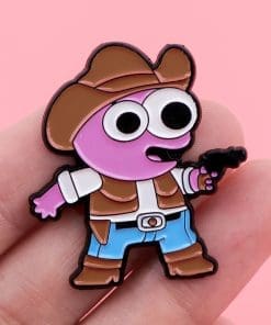 Alternative view of Smiling Friends 'Cowboy Pim' Enamel Pin