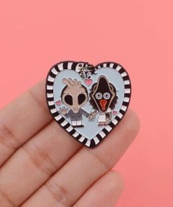 Alternative view of Beetlejuice ‘Sandworm Chibi Heart’ Enamel Pin