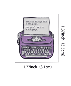 You Can Always Edit A Bad Page You Can't Edit Blank A Page Enamel Pin