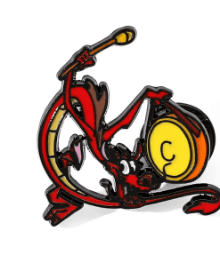 Mulan 'Mushu | Gong Playing' Enamel Pin