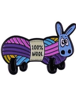 Donkey Crochet '100% Wool' Enamel Pin