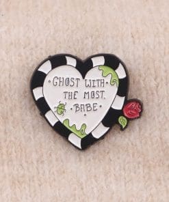 Alternative view of Beetlejuice 'Ghost With the Most Babe' Enamel Pin