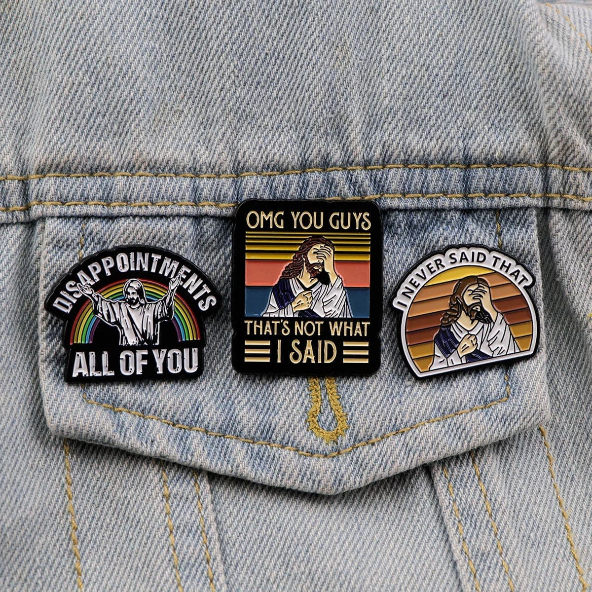 Jesus 'OMG You Guys That's Not What I Said' Enamel Pin - Image 3