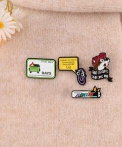 Alternative view of It Has Been Dumpster Day Since Our Last Dumpster Fire Enamel Pin