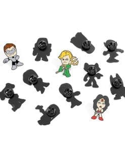 Alternative view of Superheroes 'Set of 12 Chibi Heroes' Enamel Pin