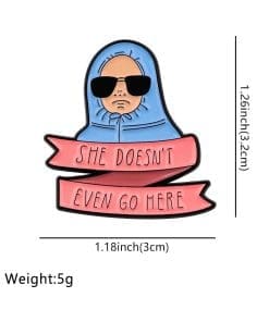 Mean Girls ‘Damian 2.0 | She Doesn’t Even Go Here’ Enamel Pin - Image 4