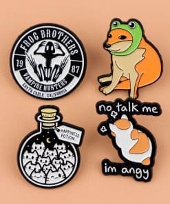 Alternative view of Cat 'No Talk Me I'm Angy' Enamel Pin