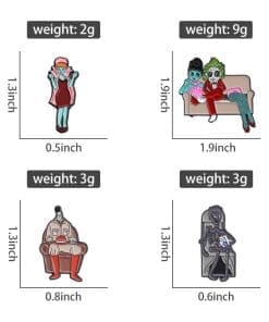 Alternative view of Beetlejuice 'Set of 5 Waiting Room' Enamel Pin