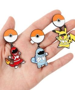 Alternative view of Pokeball x Power Rangers 'Set of 6 Pokemon Monster Charms' Enamel Pin