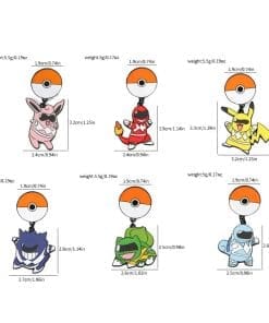 Pokeball x Power Rangers 'Set of 6 Pokemon Monster Charms' Enamel Pin - Image 4