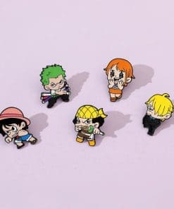 One Piece 'Set of 5 Funny Chibi' Enamel Pin - Image 3