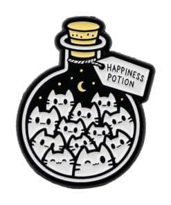 White Cat 'Happiness Potion' Enamel Pin