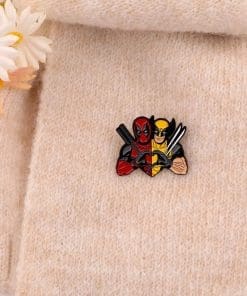 Alternative view of Deadpool x Wolverine ‘Love Sign’ Enamel Pin