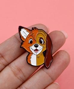 Alternative view of The Fox and the Hound ‘Copper x Tod’ Enamel Pin