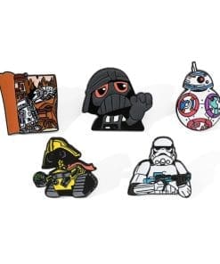 Space Sci-fi 'Set of 3 Str Wars x Wall-E' Enamel Pin