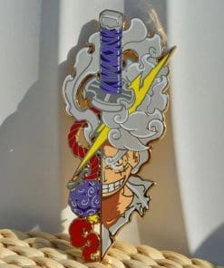 Alternative view of One Piece 'Luffy | Katana Lightning' Enamel Pin
