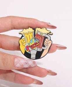 Alternative view of Futurama 'Slum Soda Cheers Beer' Enamel Pin